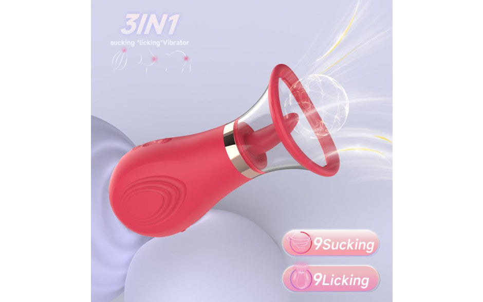S-Hande Sybil 3-in-1 Sucking Licking Tickling Stimulator - Clit Ticklers and Pulsators