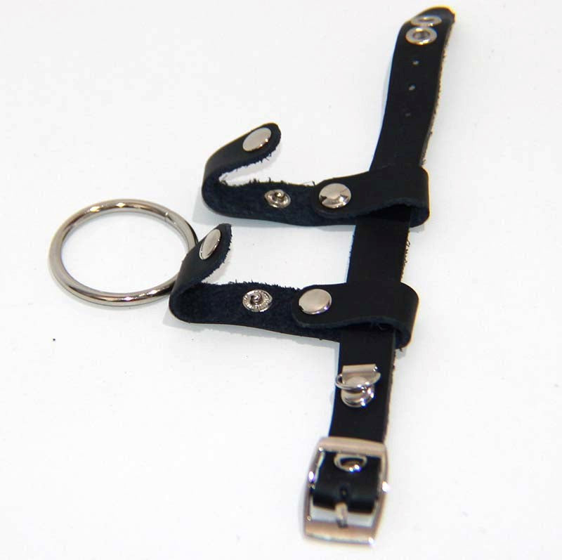 Leather and Metal Cock Ring - - Cock Rings