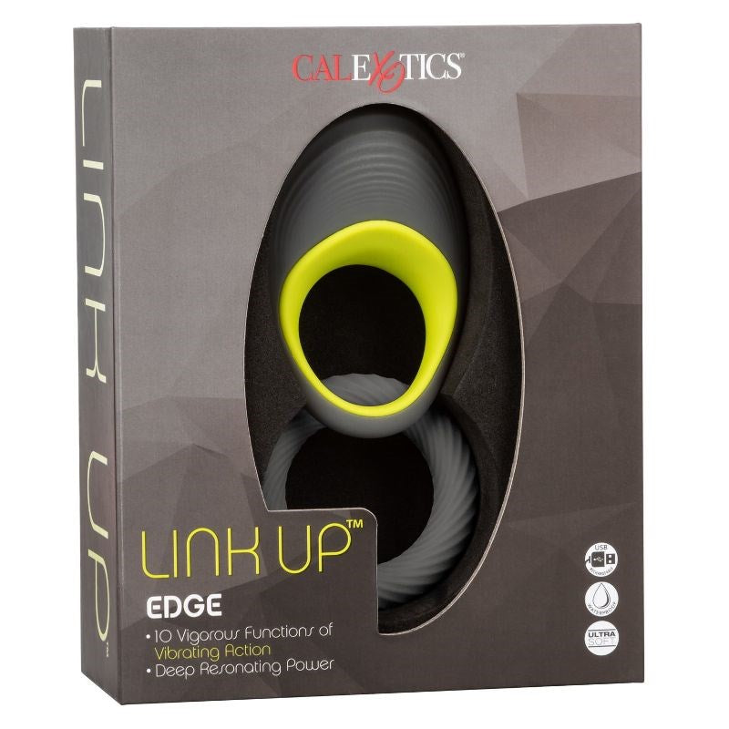 Link Up Edge Vibrating Male Pleasure Penis Ring - - Cock Rings