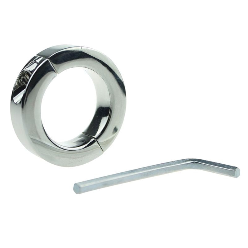 Loopy Smooth Steel Cock Ring - - Cock Rings