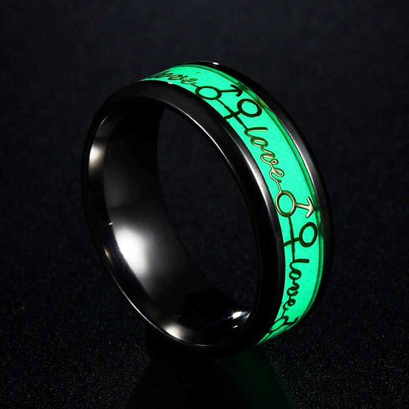 Luminous Metal Cock Ring - - Cock Rings