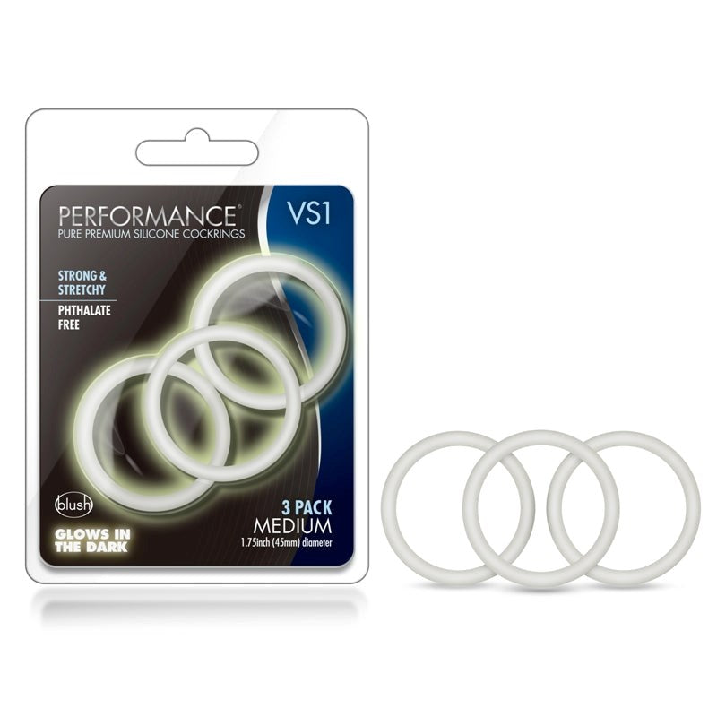 Performance VS1 Pure Premium Silicone Cock Rings Medium - - Cock Rings