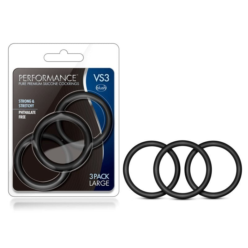 Performance VS3 Pure Premium Silicone Cock Rings Large - - Cock Rings