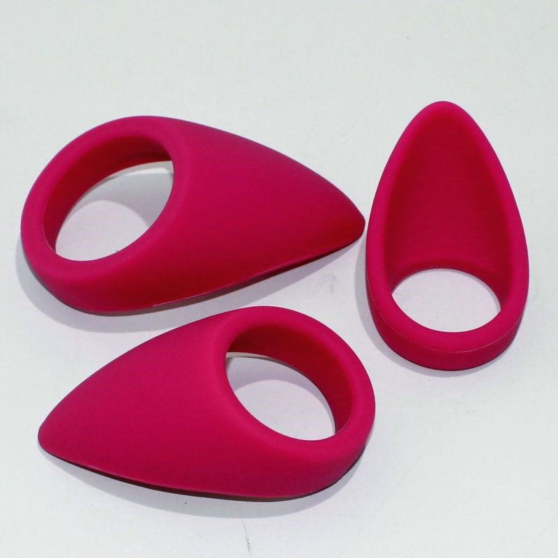Purple Silicone Tear Drop Cock Ring - - Cock Rings