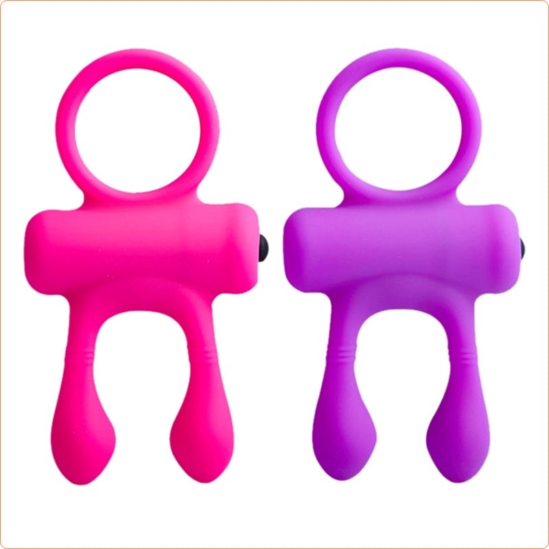 Rabbit Silicone Cockring - - Ball and Cock Toys