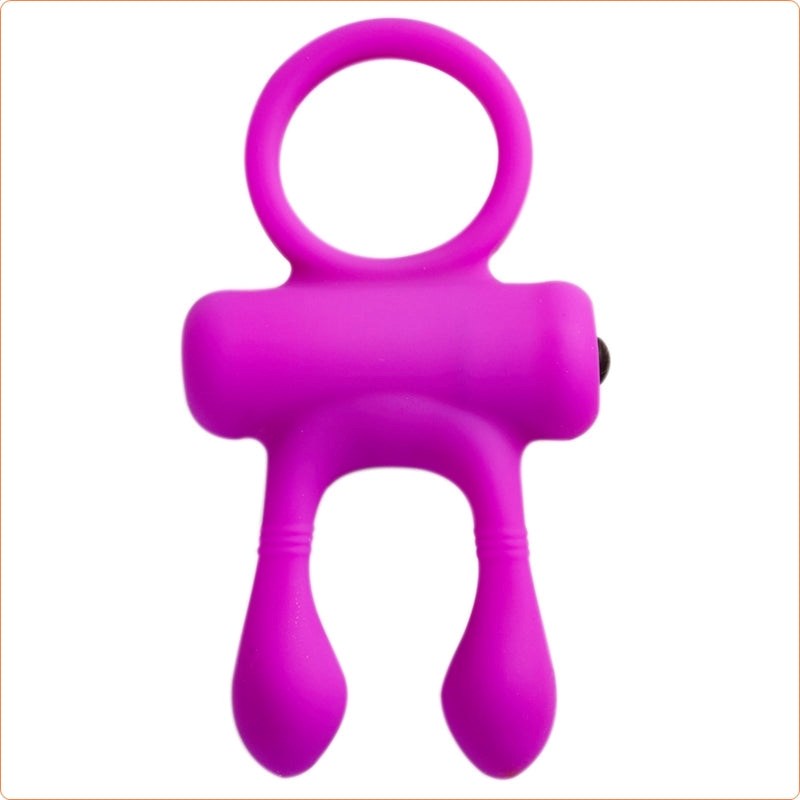 Rabbit Silicone Cockring - - Ball and Cock Toys