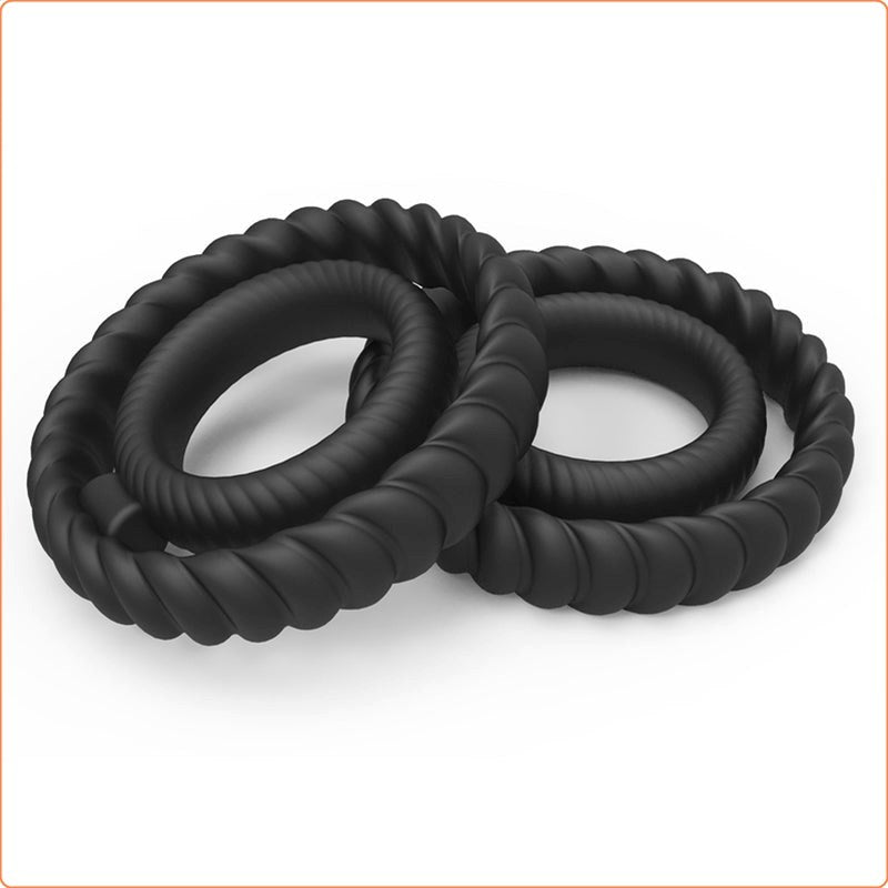 Silicone Dual Textured Penis Ring - - Ball and Cock Toys