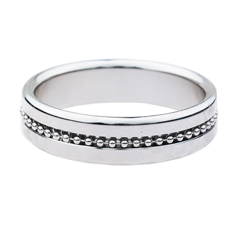 Silver Metal Cock Ring with Grooves - - Cock Rings
