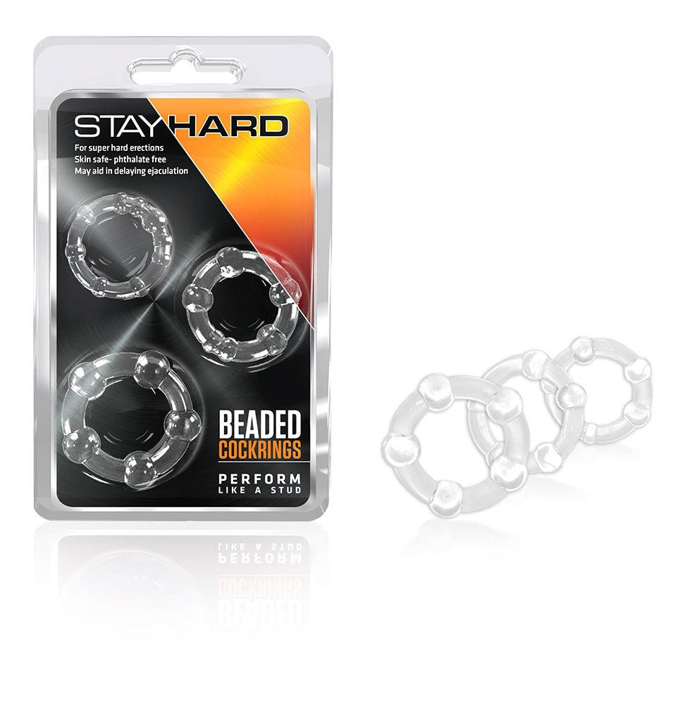 Stay Hard Beaded Cock Ring - - Cock Rings