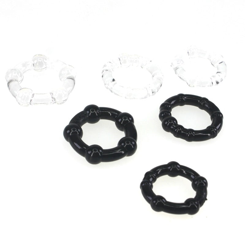 Stay Hard Beaded Cock Ring Set - - Cock Rings