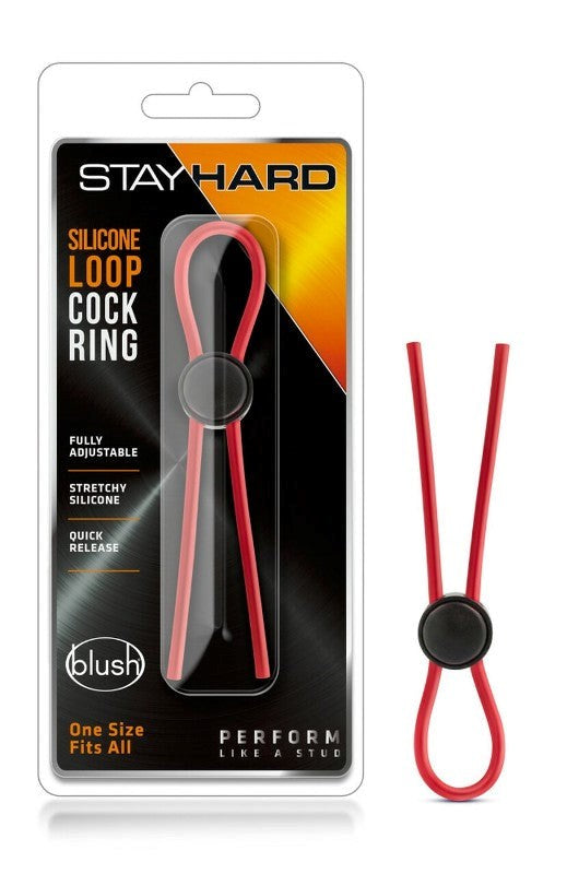 Stay Hard Silicone Loop Cock Ring - - Cock Rings