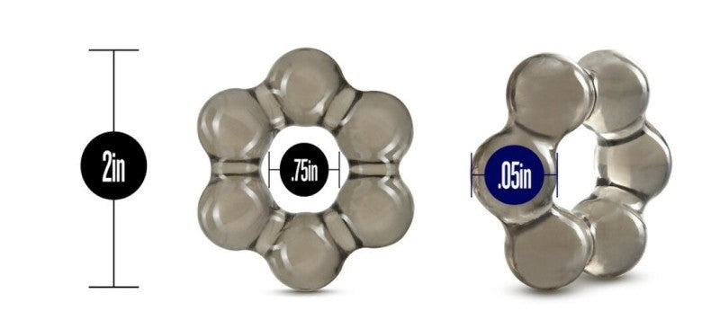 Stay Hard Thick Bead Cock Ring Black - - Cock Rings