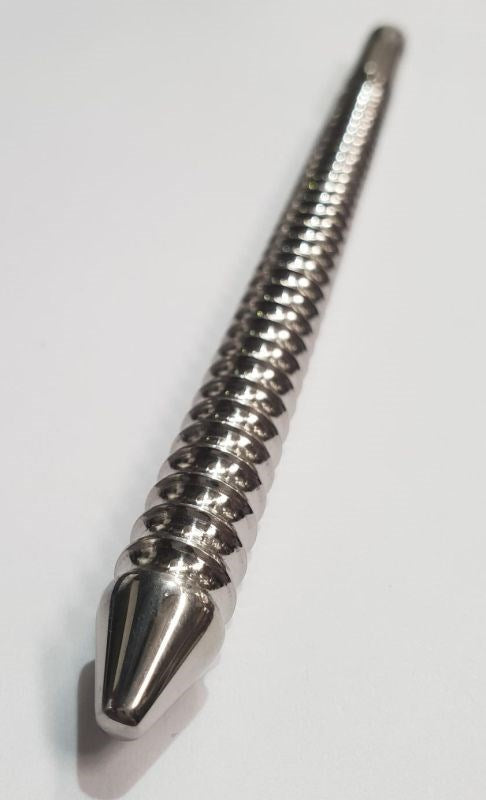 Uretheral Dominator Grooving Sound Ribbed Extra Large - - Penis Plugs