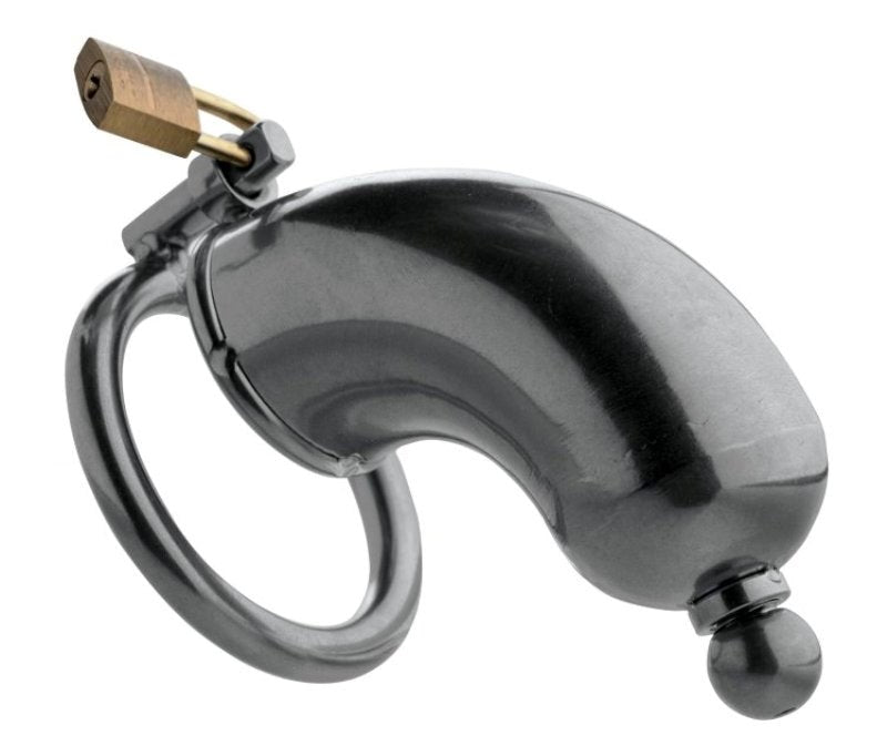 Armor Chastity Cage with Removable Urethral Insert - - Penis Plugs