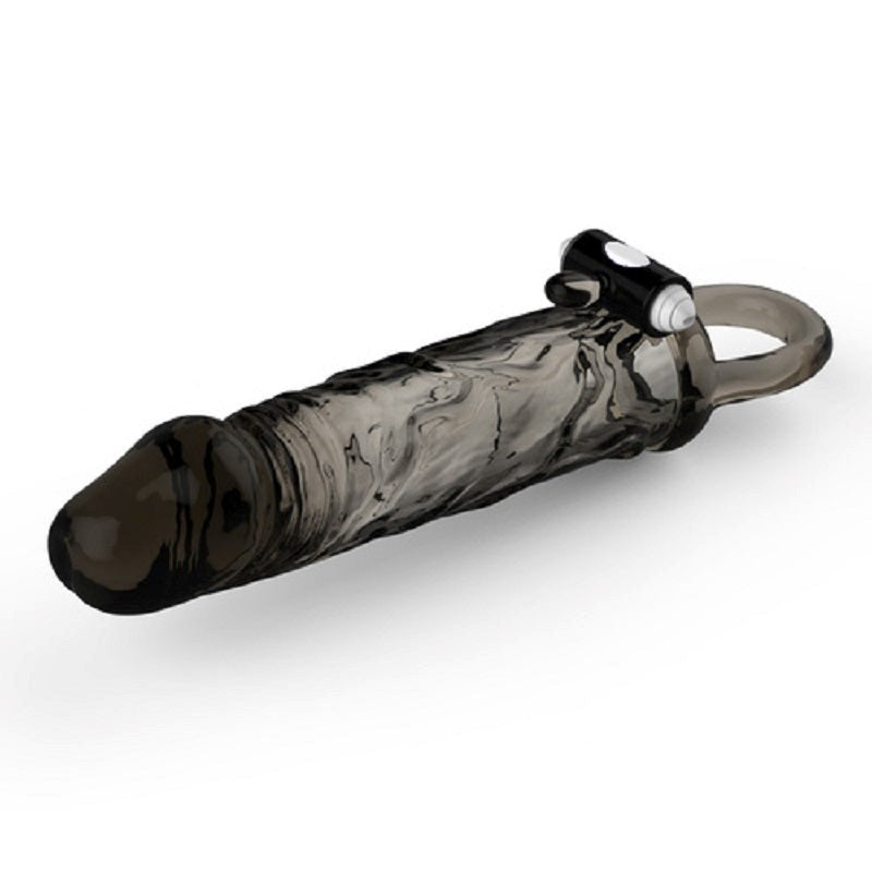 Black Warrior Thick Head Vibrating Penis Sleeve - Pumps, Extenders and Sleeves