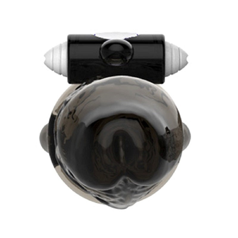 Black Warrior Thick Head Vibrating Penis Sleeve - Pumps, Extenders and Sleeves