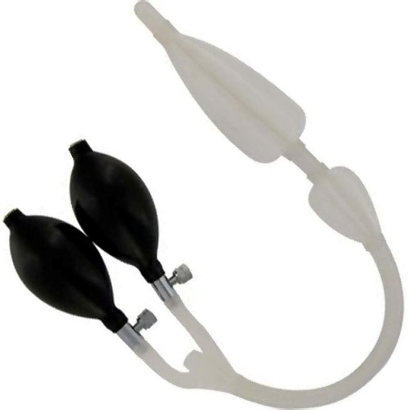 CleanStream Silicone Double Bulb Nozzle Clear - - Anal Cleansing