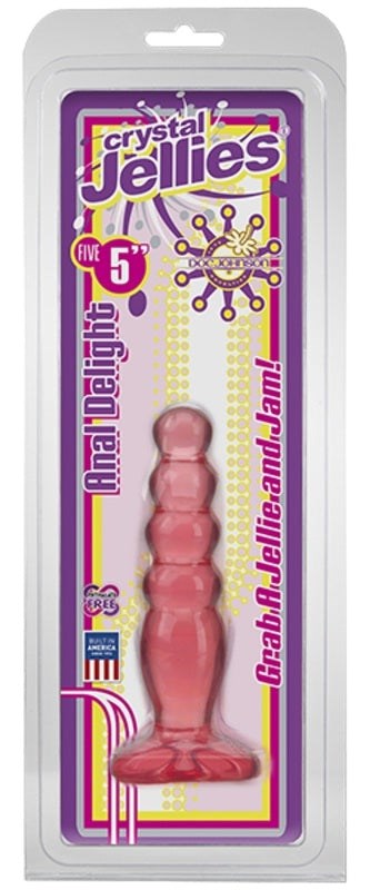 Crystal Jellies 5 inch Anal Delight Pink - - Butt Plugs