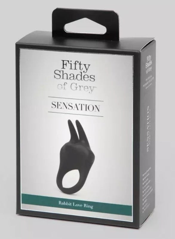 Fifty Shades of Grey Rechargeable Vibrating Rabbit Love Ring - - Cock Rings