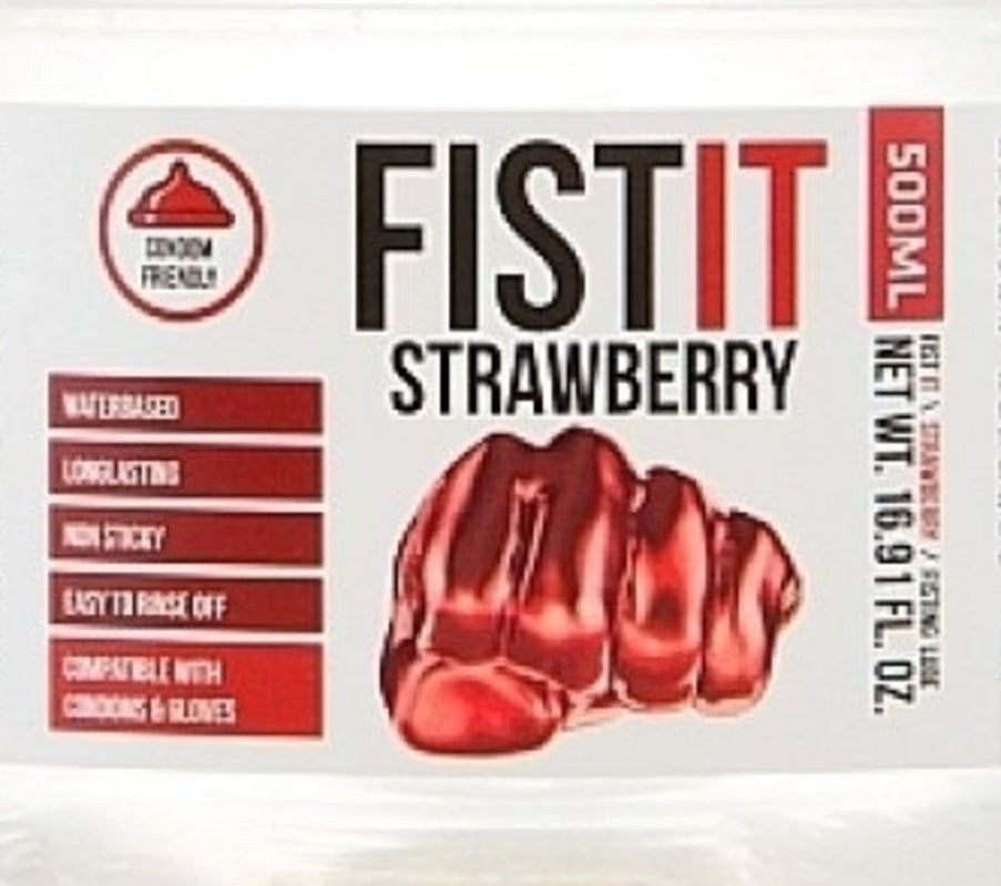 Fist-It Anal Lube Strawberry Extra Thick 500ml - - Water Based Lubes