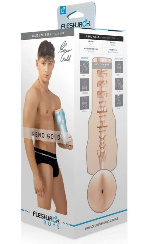 Fleshjack Boys Reno Gold Golden Boy - - Masturbators and Strokers
