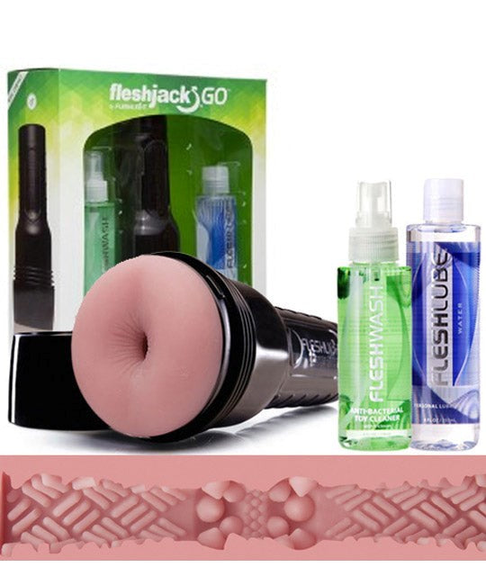 Fleshjack Go Surge Masturbator and Lubricant Combo Pack - Fleshlight Male Masturbators