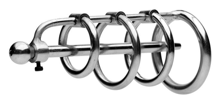 Gates Of Hell Stainless Steel Adjustable Cum Through Sound Cage - - Cock Rings