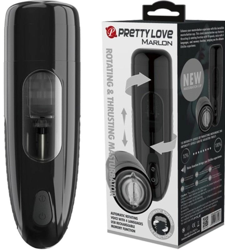 Pretty Love Marlon Rotating and Thrusting Sexy Talk Stroker - - Masturbators and Strokers