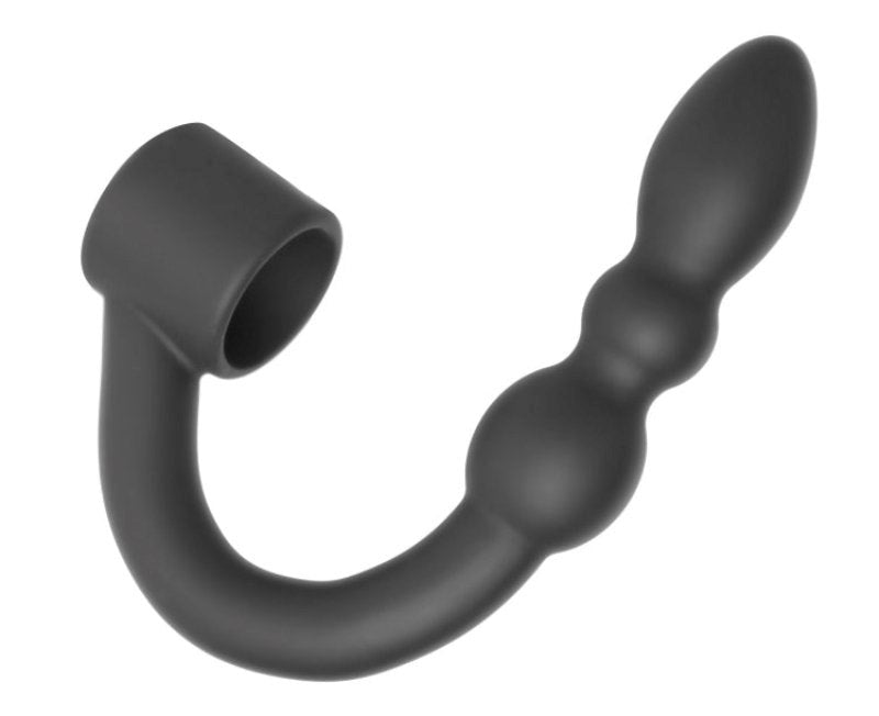 Prostatic Play Excursion Ring with Flexible Beaded Anal Arm - - Prostate Toys