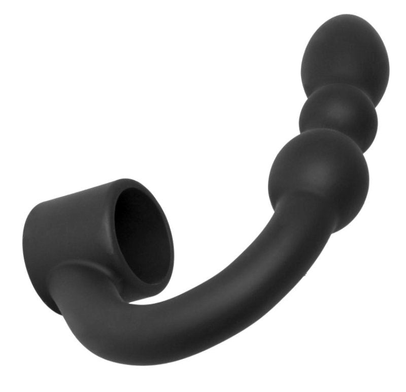Prostatic Play Excursion Ring with Flexible Beaded Anal Arm - - Prostate Toys