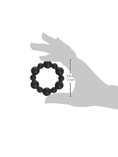 Shadow Silicone Beaded Cock Ring - - Cock Rings