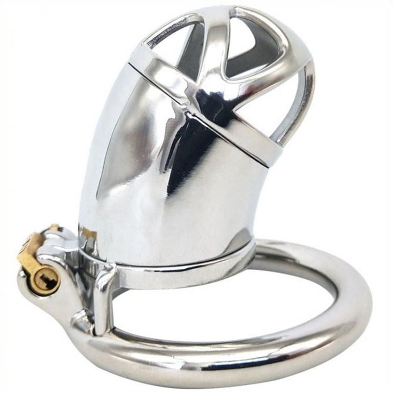 Steel Cock Cage with Lock - - Male Chastity