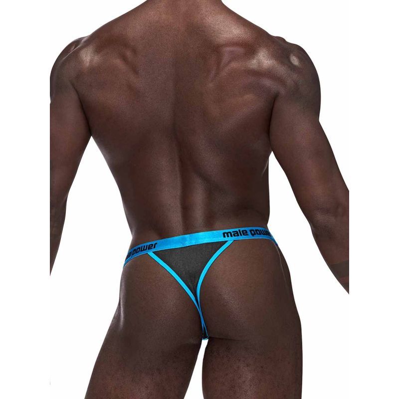 Male Power Casanova Uplift Micro Male Thong Black L/XL - - Jocks and G-Strings