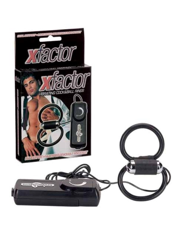 Xfactor Vibrating Cock and Ball Rings - - Cock Rings