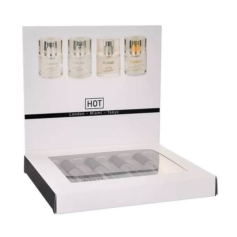 HOT Pheromone 4 Pack Perfume Tester Box for Women - - Sex Pheromones and Perfumes
