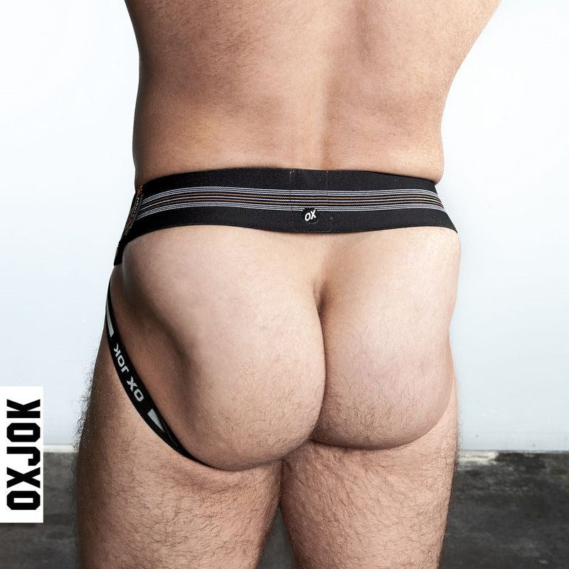 Oxballs Slingjock Upthrust Slider-Strap Jock Black Iron - - Jocks and G-Strings