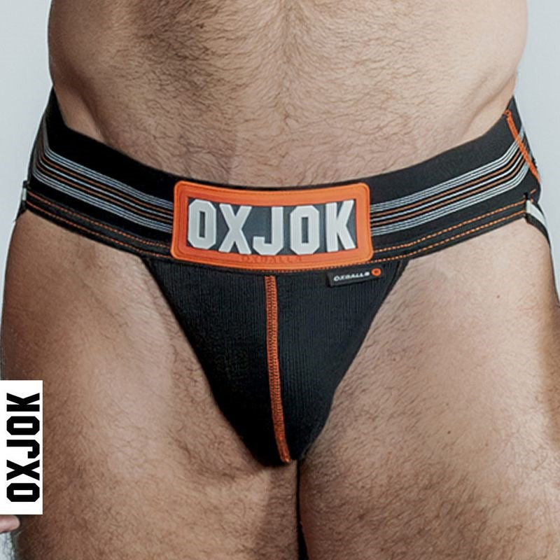 Oxballs Slingjock Upthrust Slider-Strap Jock Black Iron - - Jocks and G-Strings