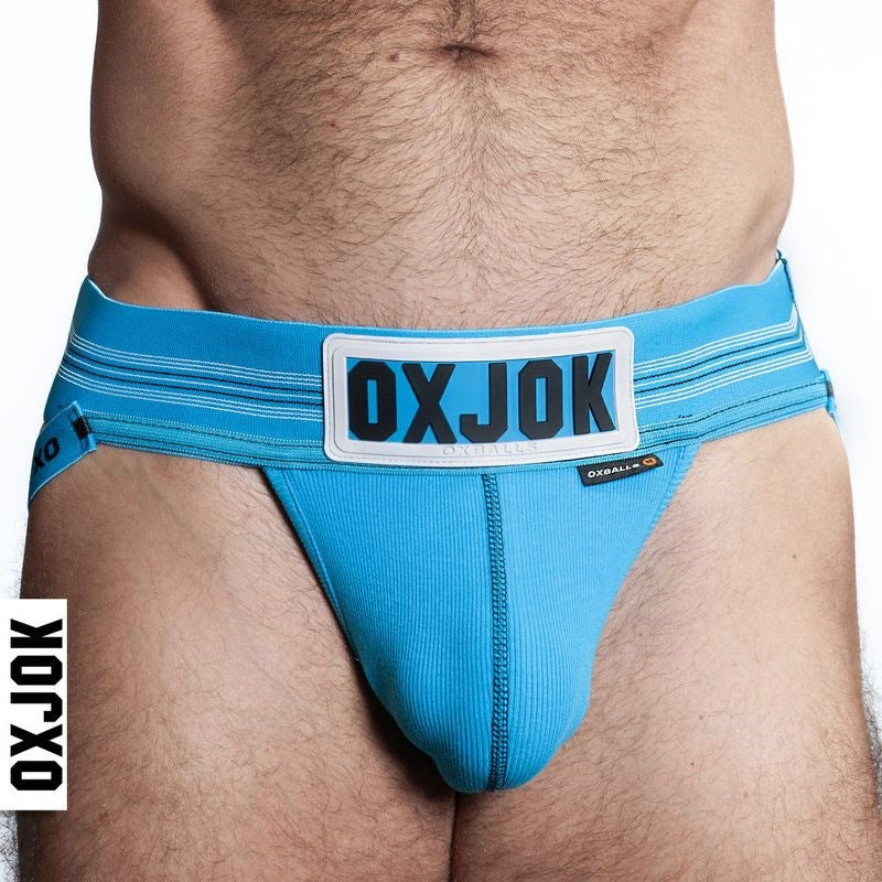 Oxballs Slingjock Upthrust Slider-Strap Jock Pool Blue - - Jocks and G-Strings