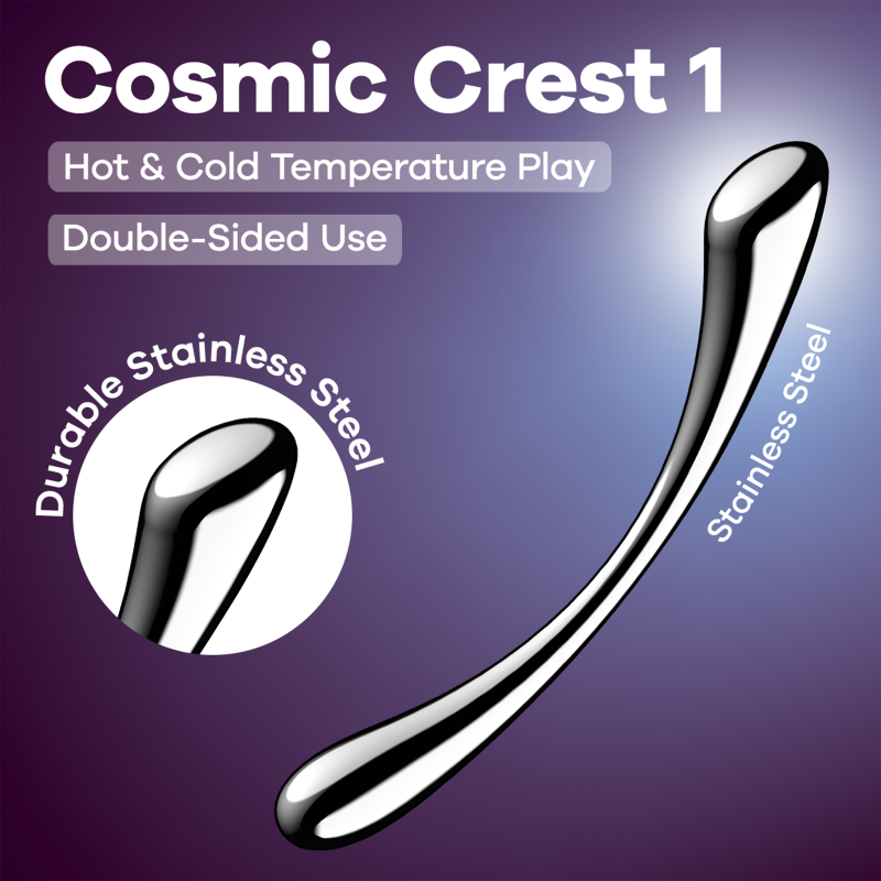 Satisfyer Cosmic Crest 1 High Quality Metal Dildo - - Steel Sex Toys