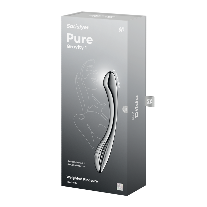 Satisfyer Pure Gravity 1 High Grade Metal Dildo - - Steel Sex Toys