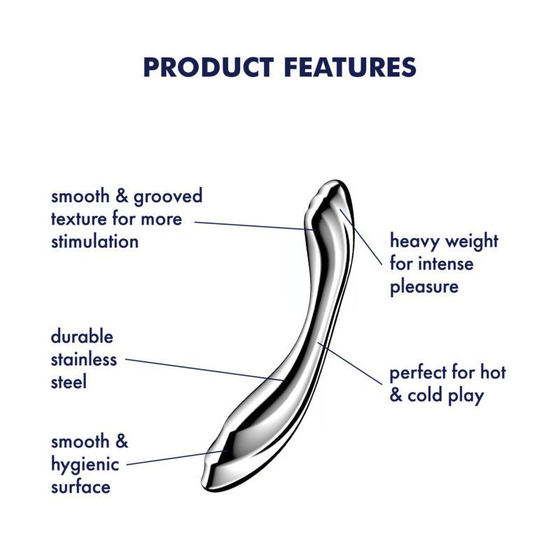 Satisfyer Pure Gravity 2 High Quality Metal Dildo - Steel Sex Toys