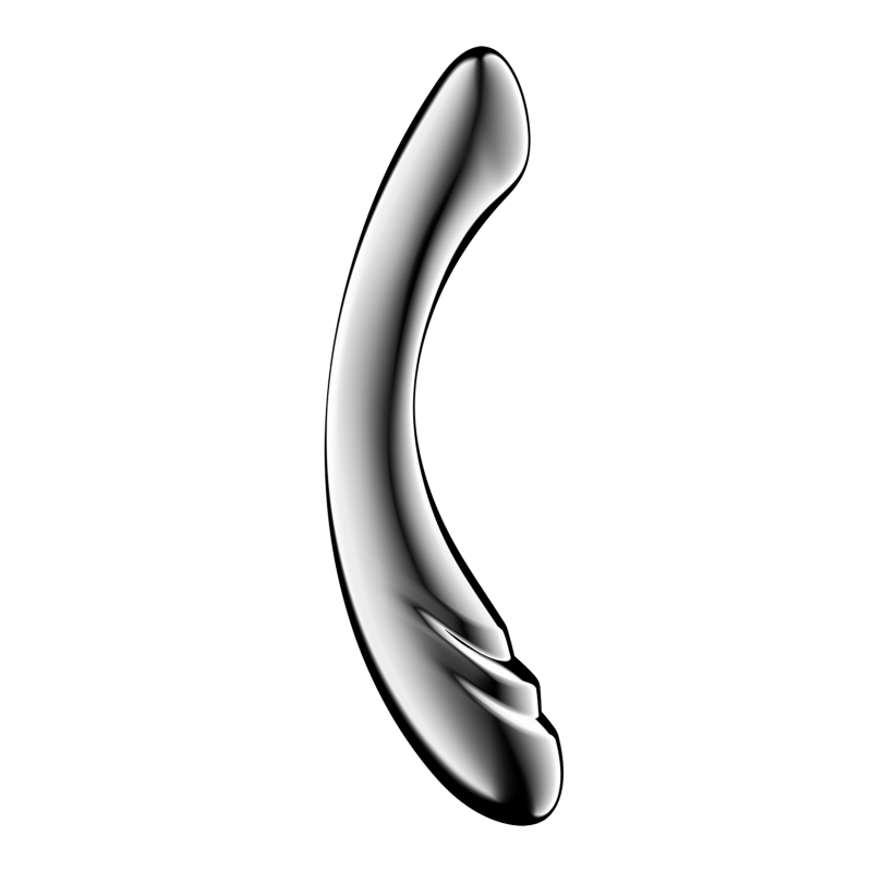 Satisfyer Pure Gravity 3 Metal Construction Dildo - Silver - Steel Sex Toys