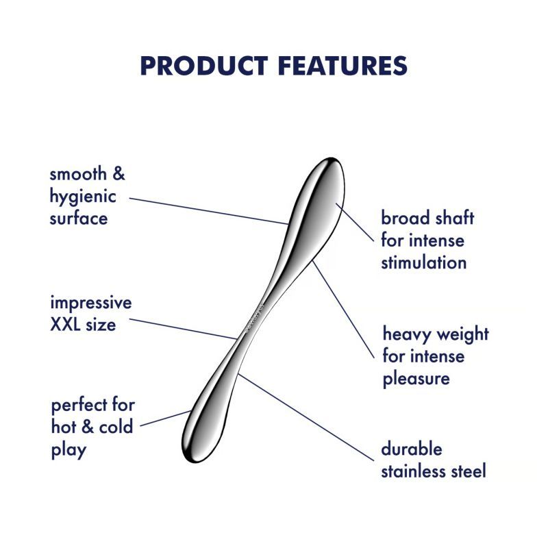 Satisfyer Star Force 3 Heavy Weighted Metal Dildo - Steel Sex Toys