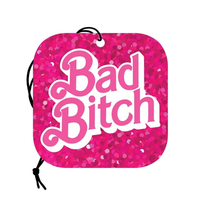 Wood Rocket Bad Bitch Car Air Freshener - Pink - Party Gifts and Novelties