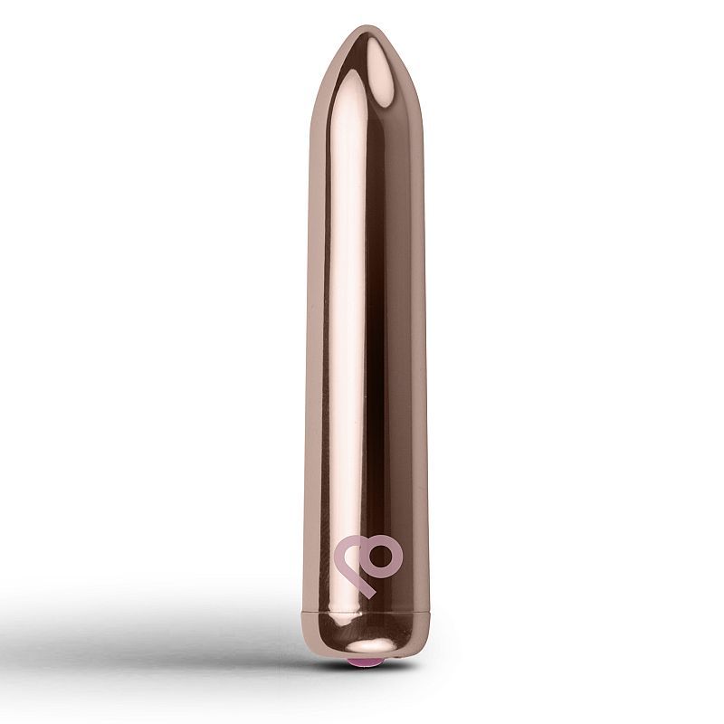 Rocks Off Golden Rose Rechargeable Bullet Vibrator - Gold - Bullet Vibrators