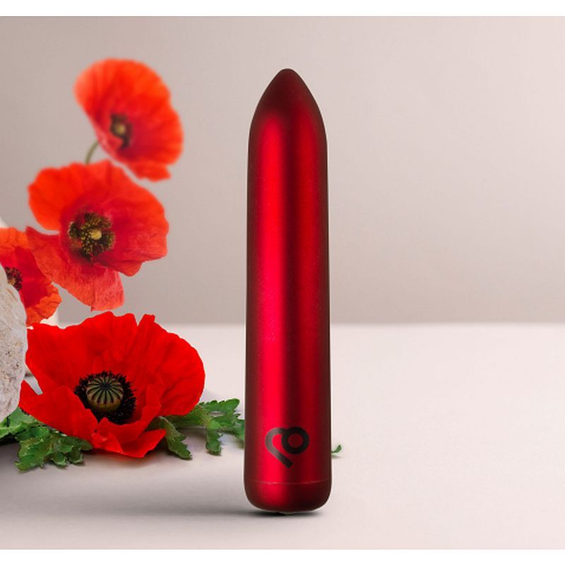 Rocks Off Poppy Red Rechargeable Bullet Vibrator - - Bullet Vibrators