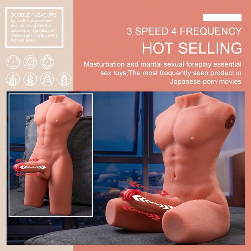 XISE Jason USB Auto Thrusting 17 cm Cock and Ass Male Torso - Masturbators and Strokers