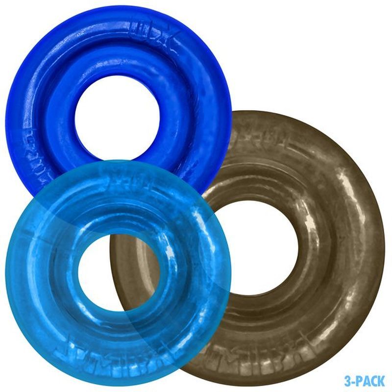 OxBalls RimRingz 3 Piece Multi Size Stretchy Cock Ring - - Cock Ring Sets