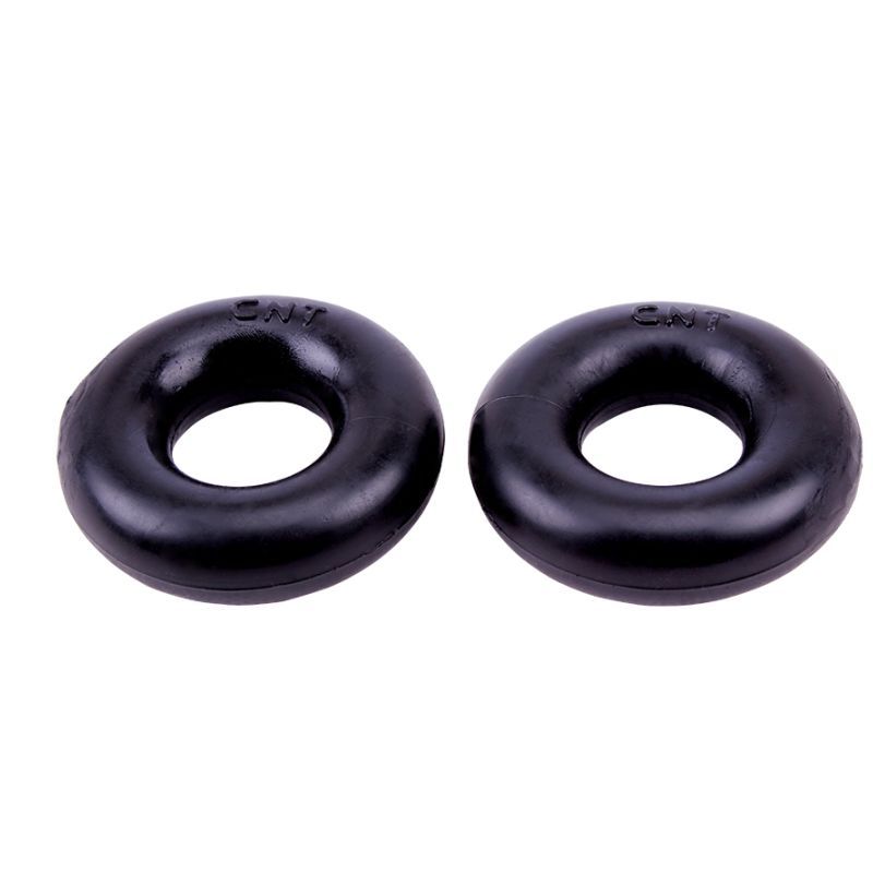 Chisa Mega Donut Shaped Cock Rings Twin Pack - Black - Cock Ring Sets