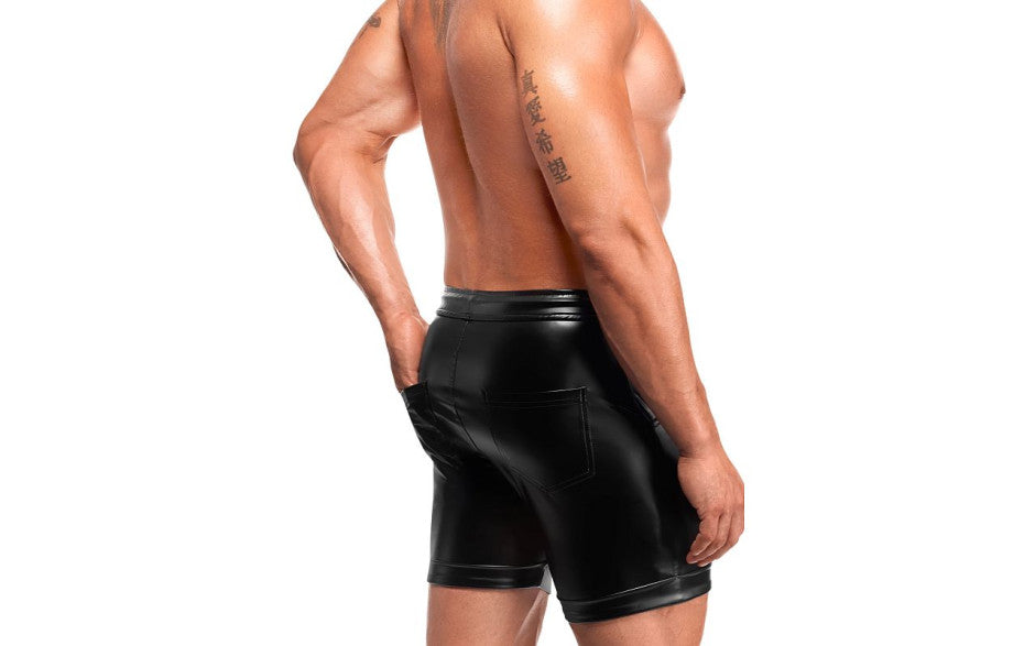 Noir Handmade Rogue Mens Sexy Shorts Black - - Mens Briefs And Boxers